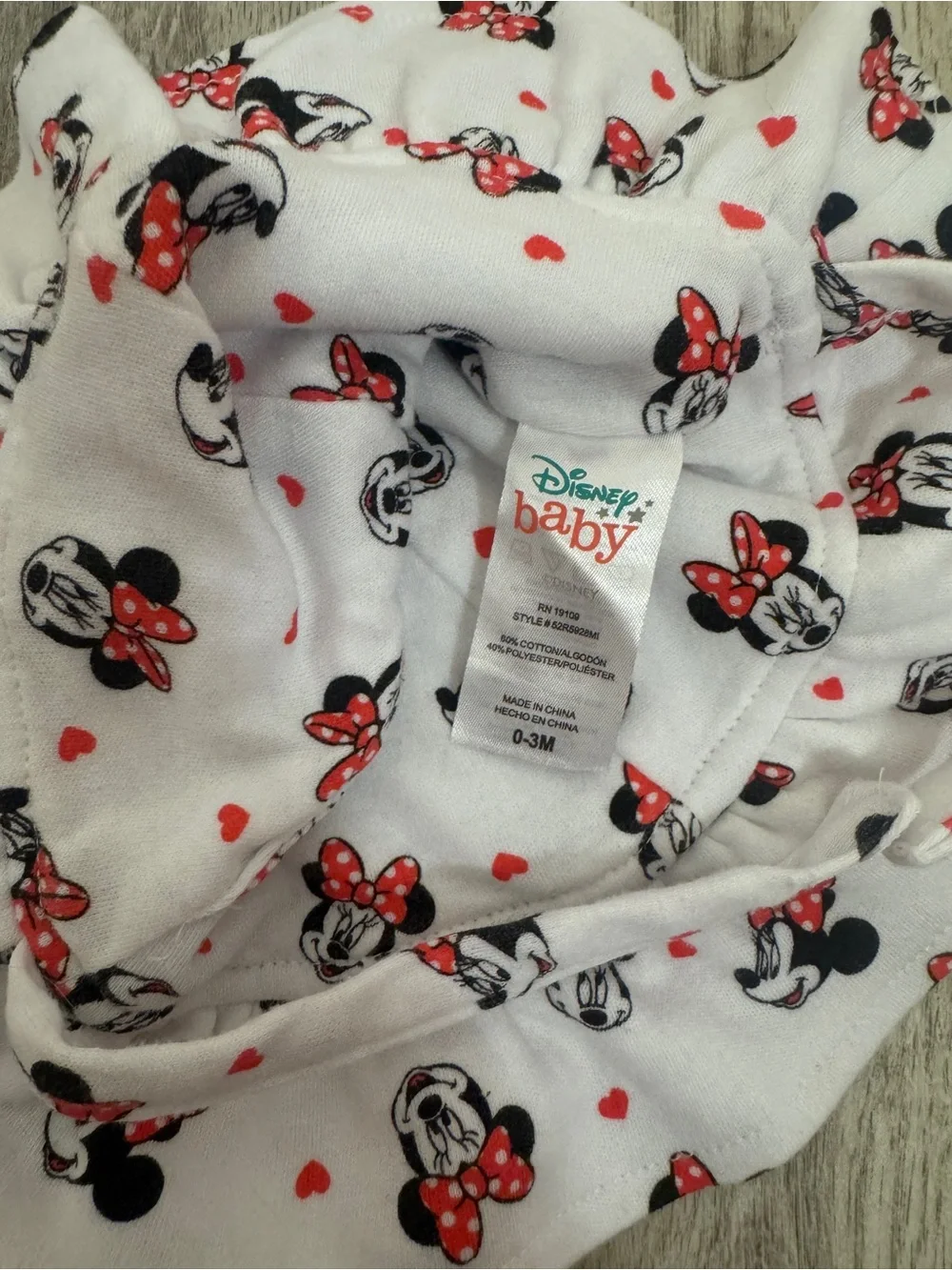 Disney Kids Minnie Mouse White Hat with Red Accents